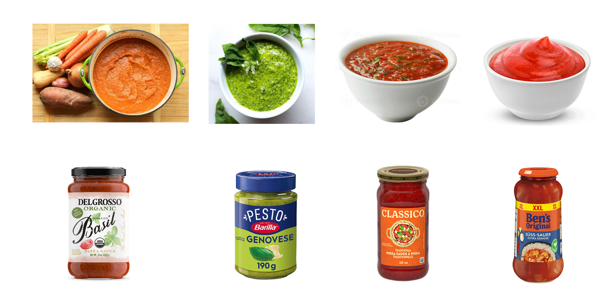 منتجات خط البيستو وصلصات الخضروات